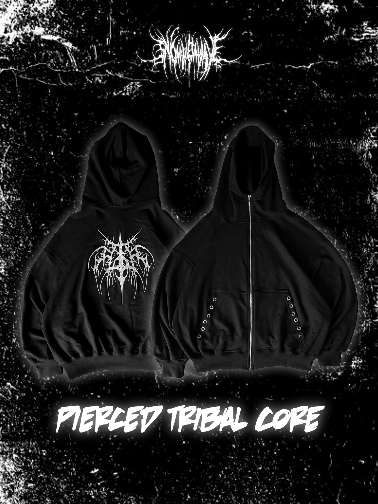 Zip Hoodie "PIERCED TRIBAL CORE"