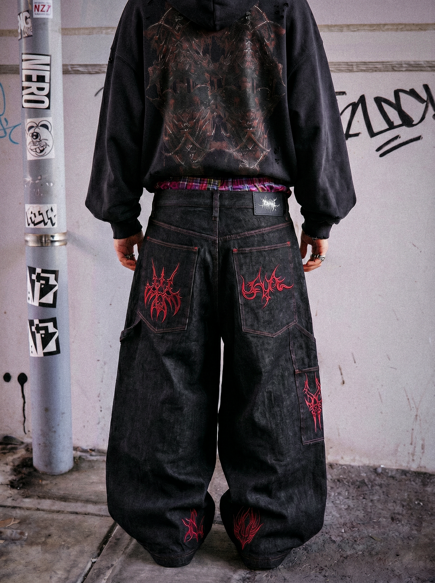 Carpenter Tribal Red Raw Denim