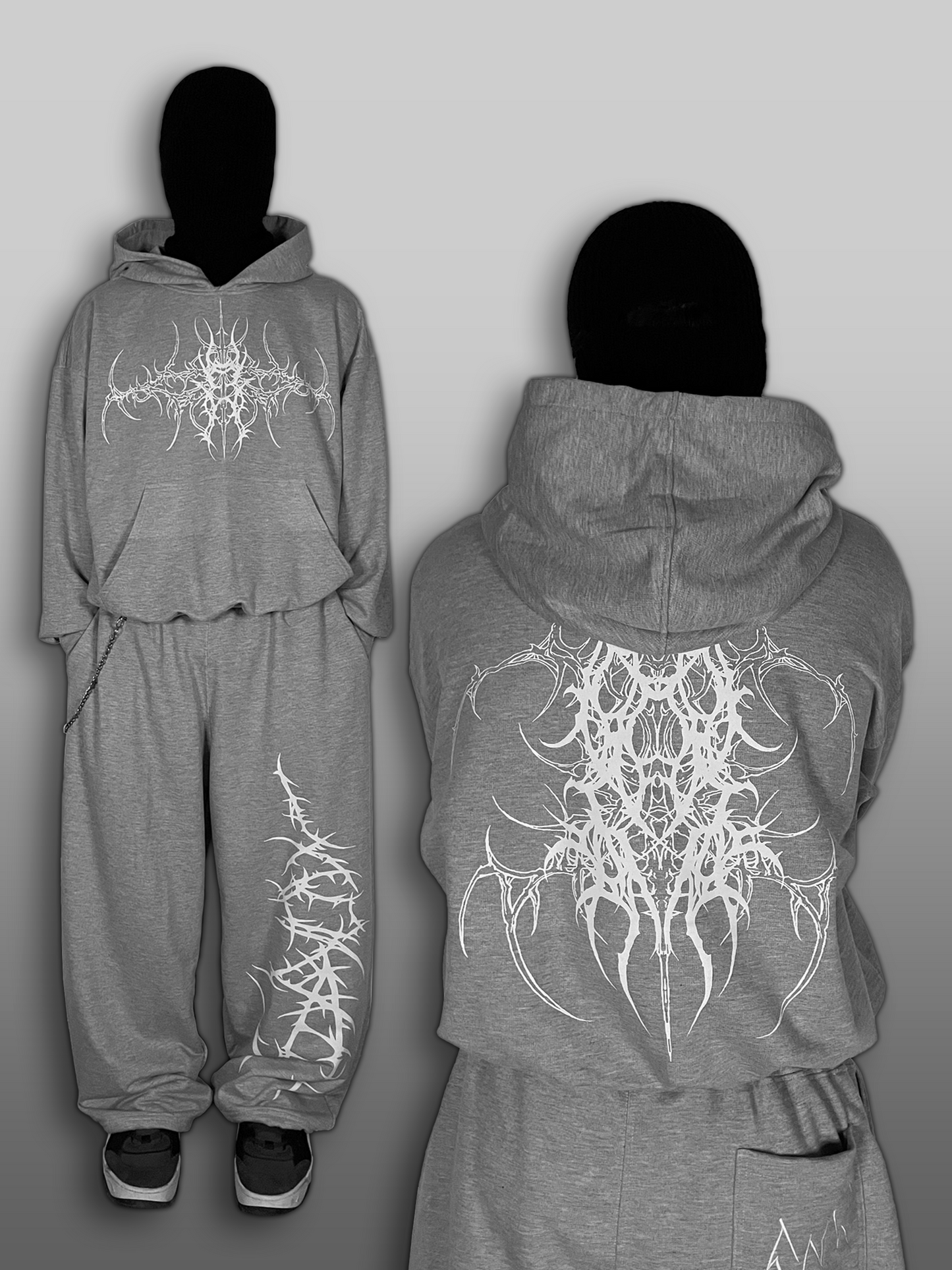 Polera "INFERNAL INK" Color Gris