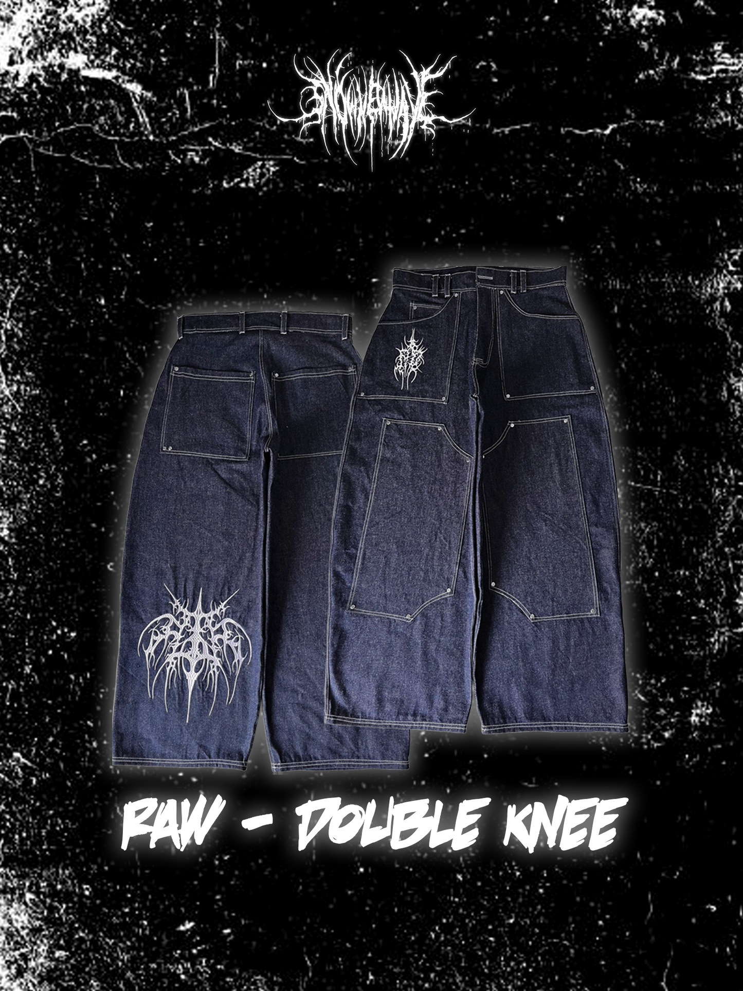 Baggy Jean "RAW - DOUBLE KNEE"
