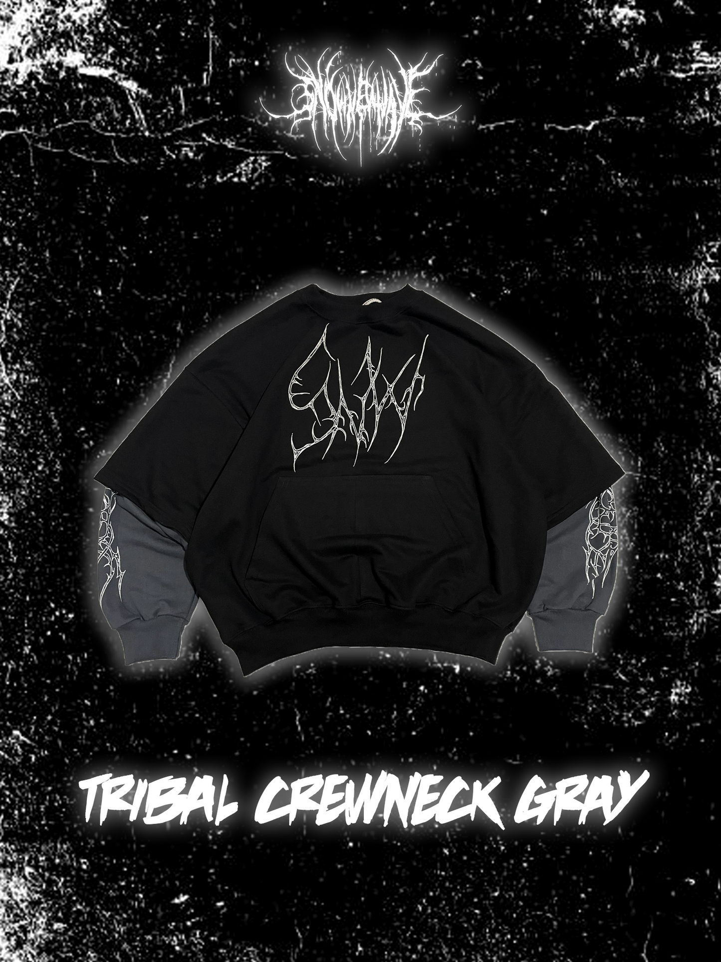 Hoodie "TRIBAL CREWNECK GRAY"