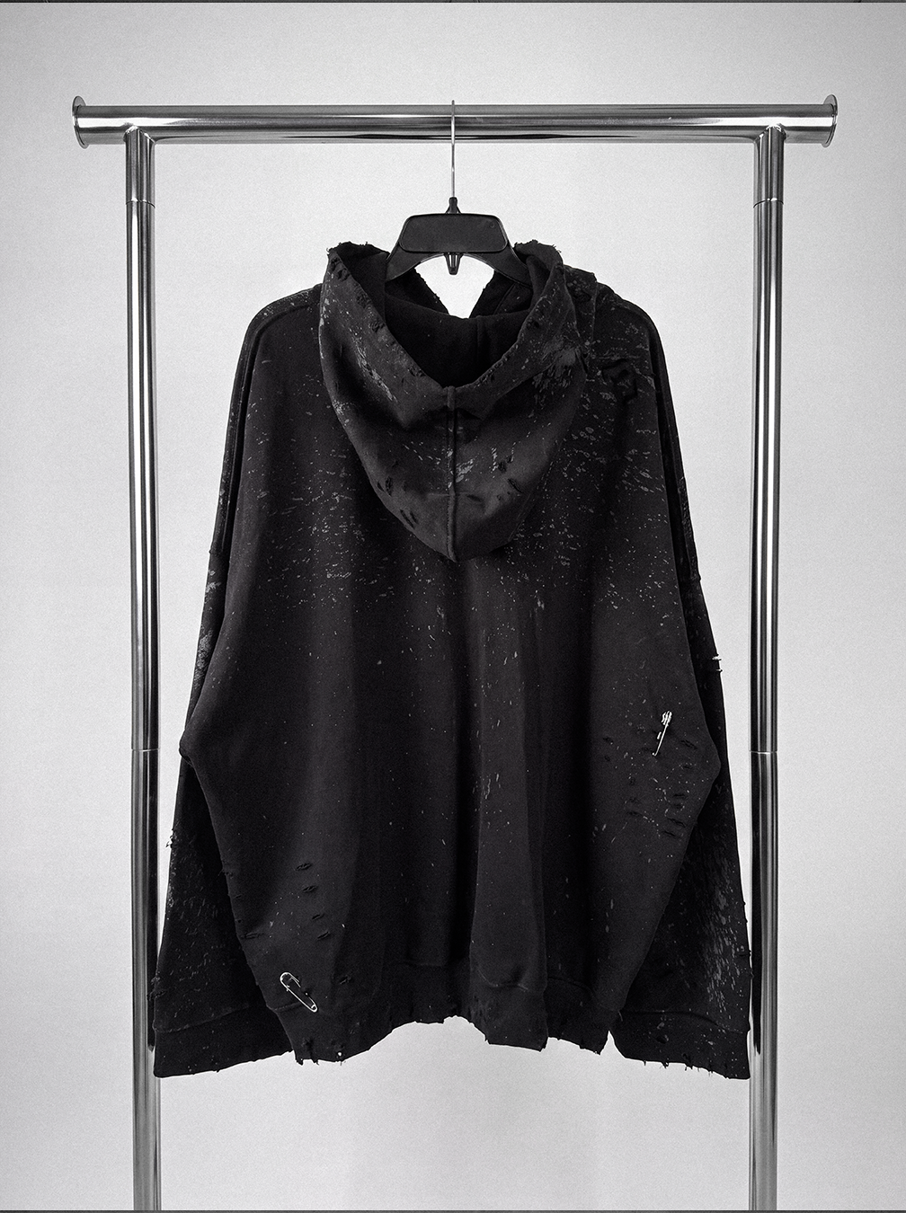 Hoodie Distresse Black