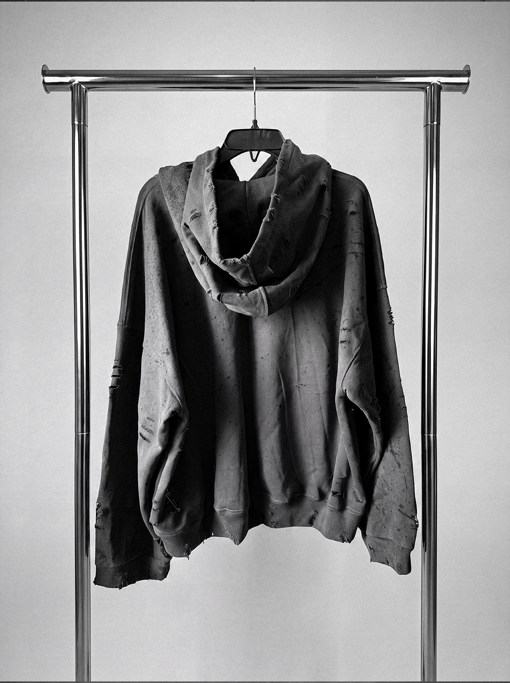 Hoodie Distresse Grey
