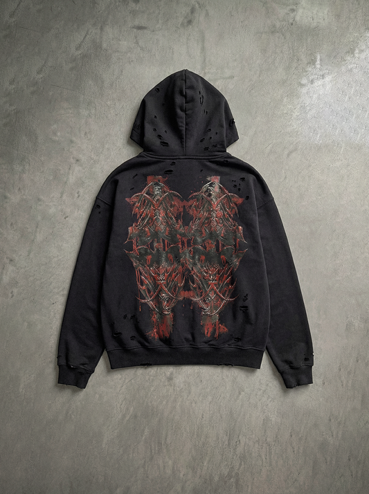 Bloodbound Zip Hoodie – Black