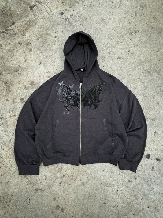 Bloodbound Zip Hoodie – Dark Grey