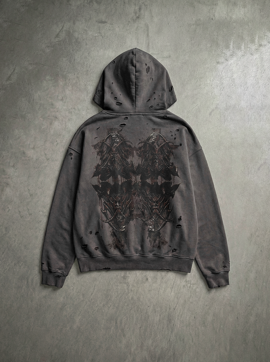 Bloodbound Zip Hoodie – Dark Grey