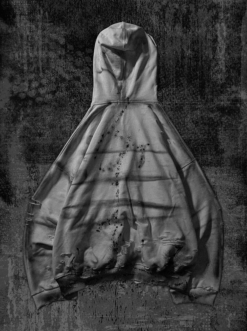 DISTRESSED CRUCIFIED HOODIE
