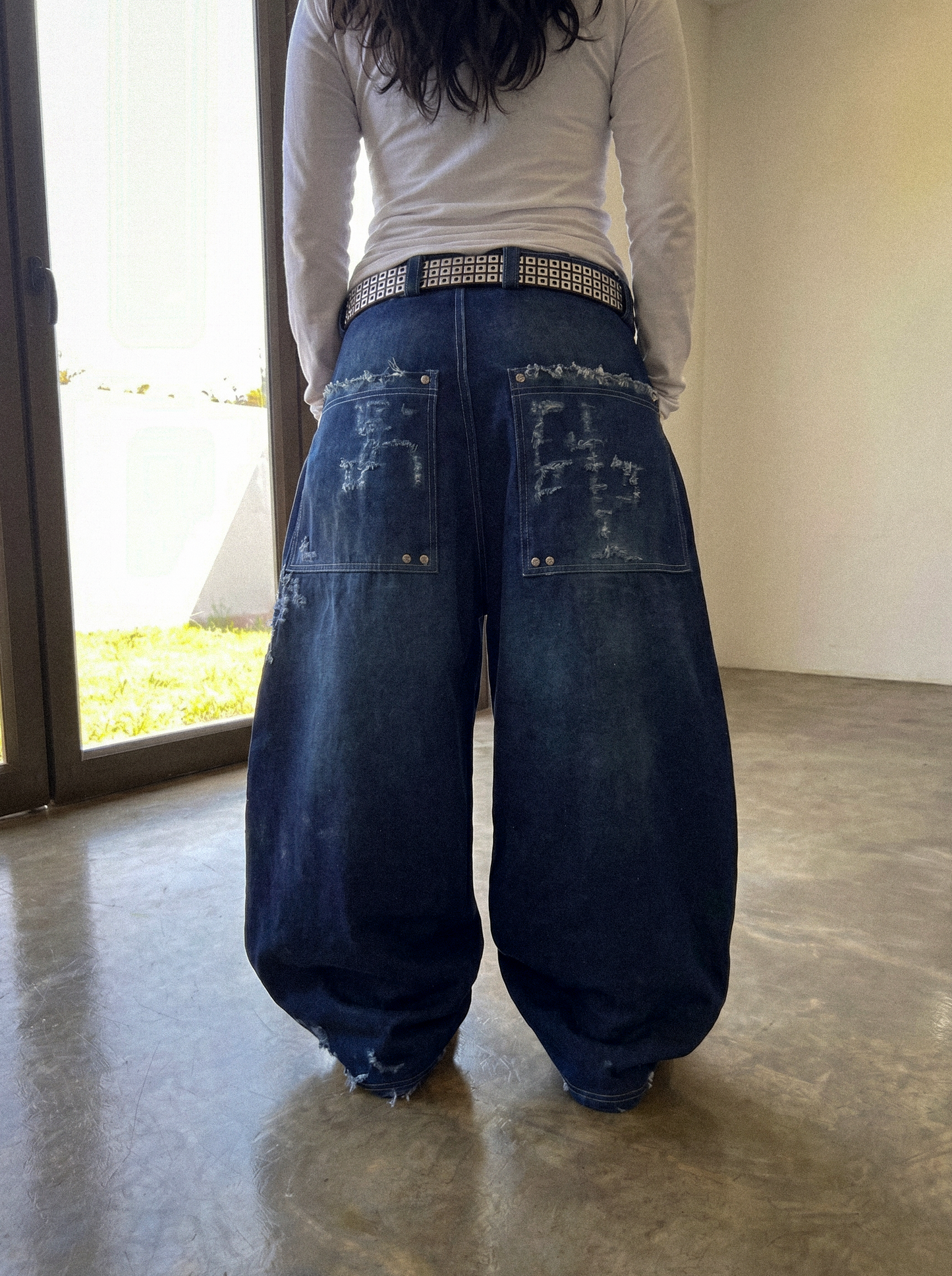Carpenter Distresse Raw Denim Indigo