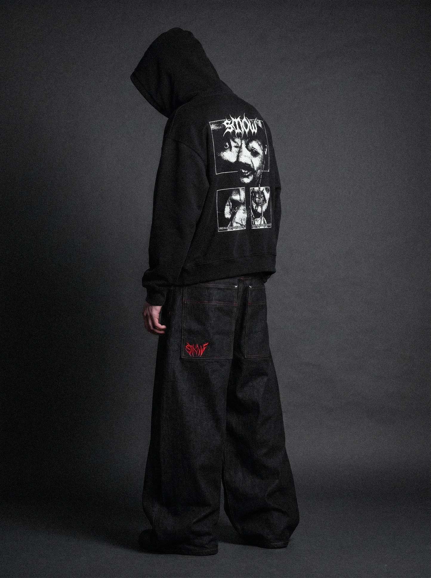 STATIC RAW DENIM 01 — BLACK/RED