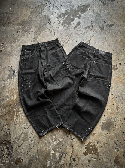 Destroyed Raw Denim