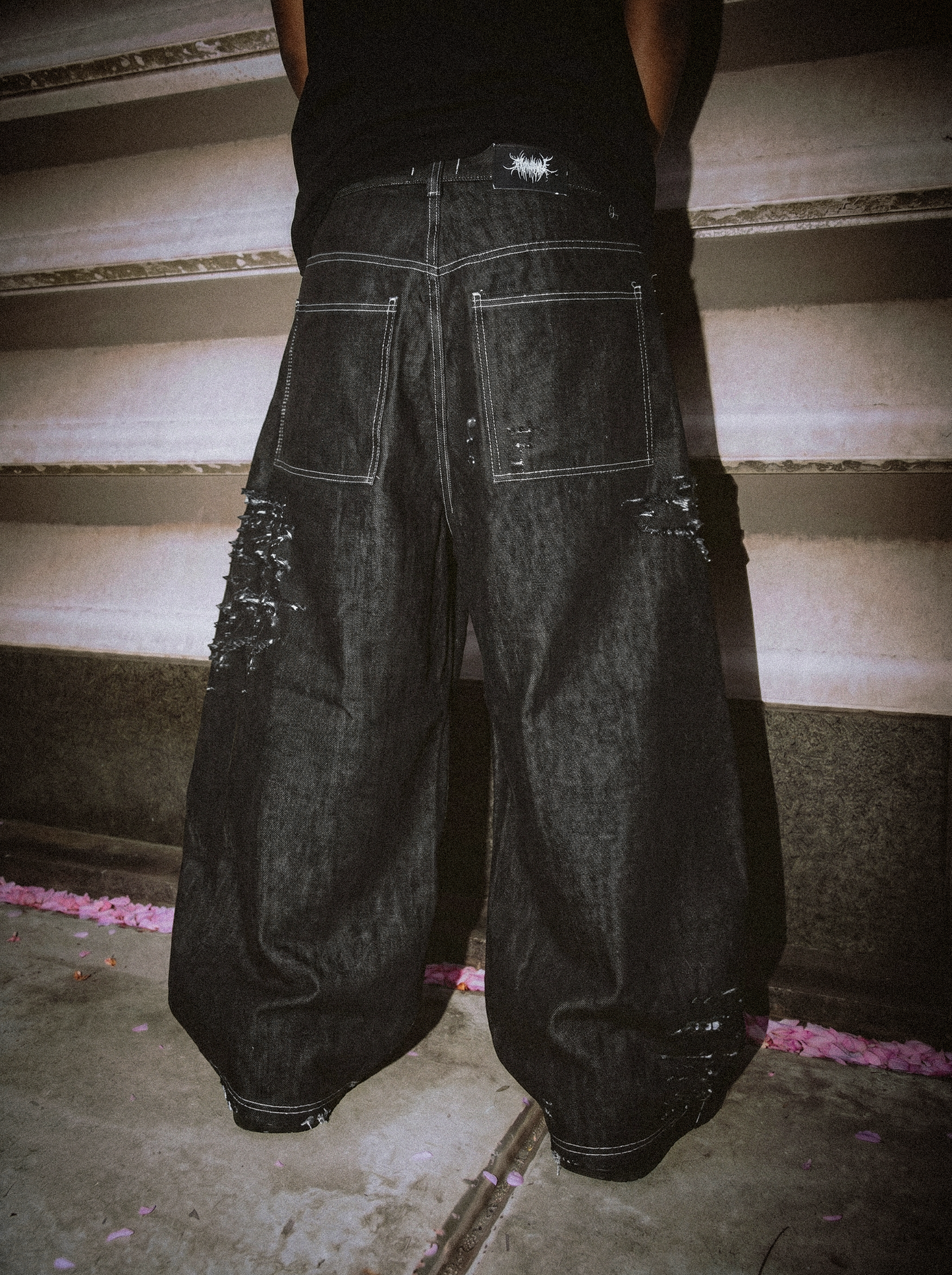 Destroyed Raw Denim