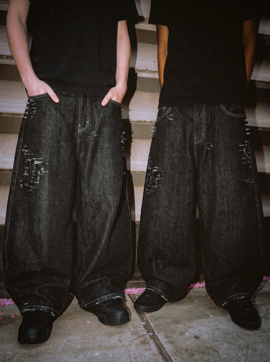 Destroyed Raw Denim