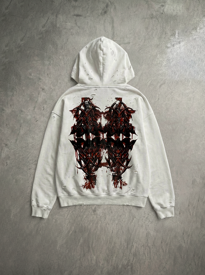 Bloodbound Zip Hoodie – White