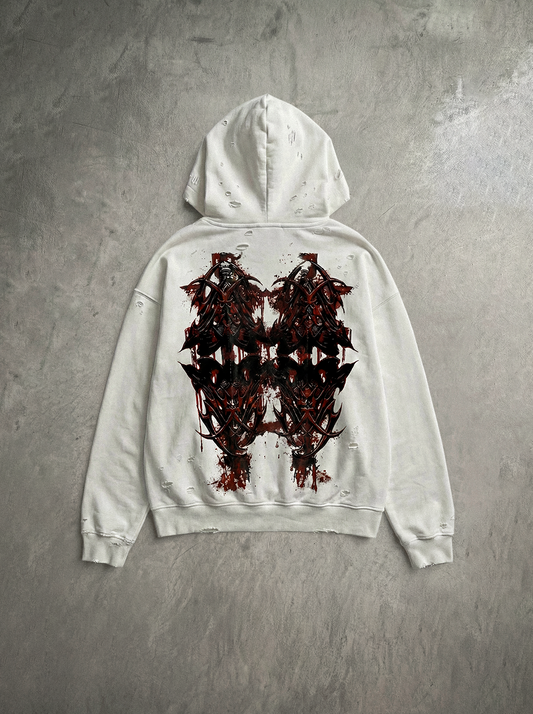 Bloodbound Zip Hoodie – White