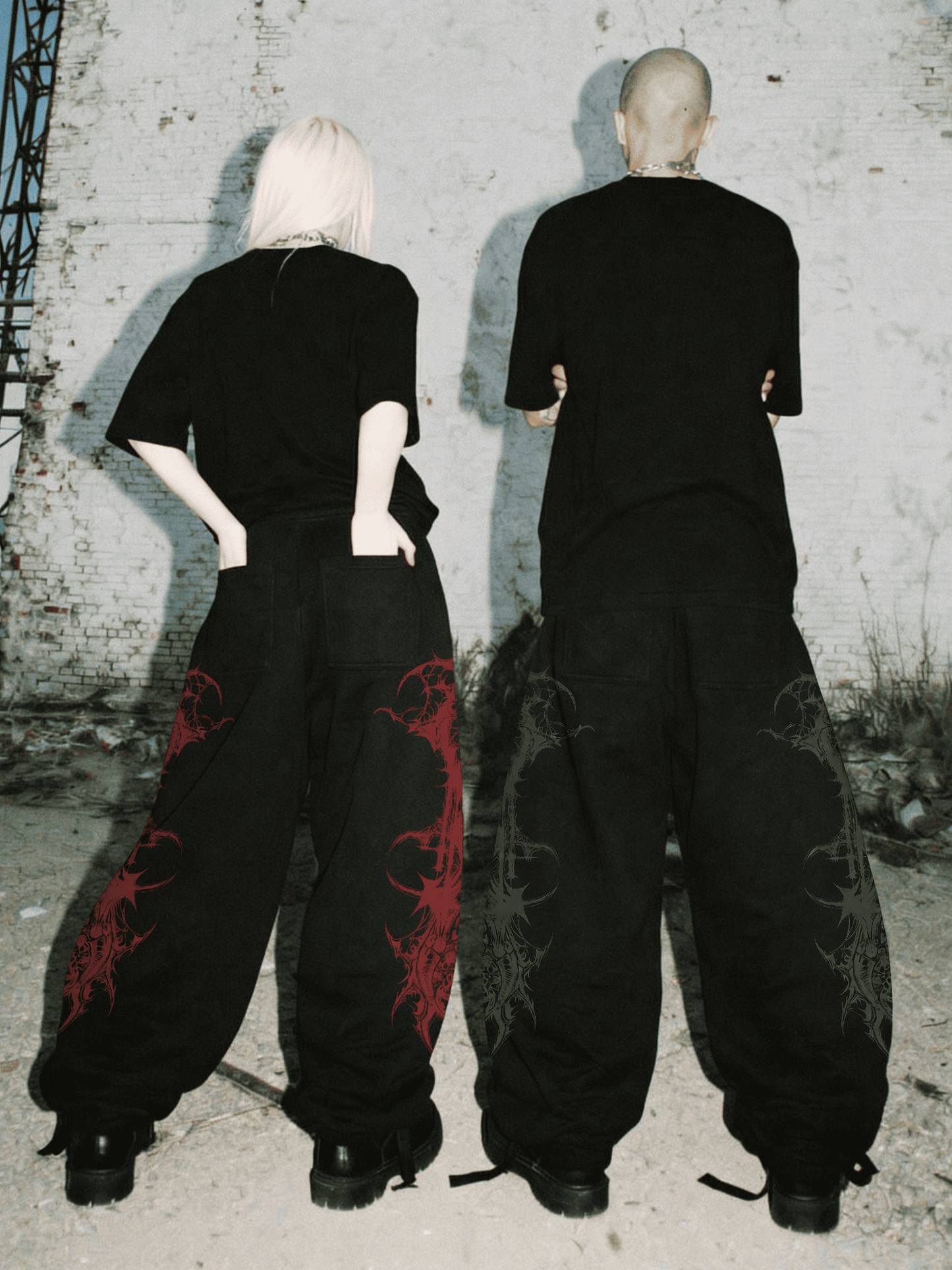 Buzo Baggy NightCore Red & Gray