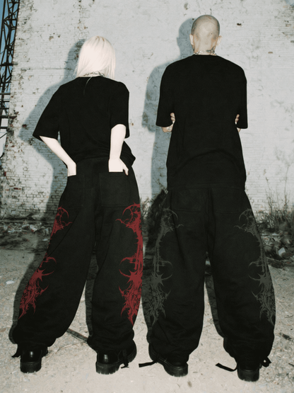 Buzo Baggy NightCore Red & Gray