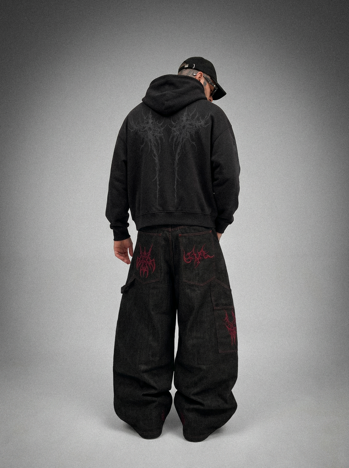 Carpenter Tribal Red Raw Denim