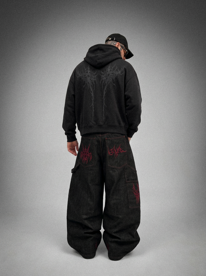 Carpenter Tribal Red Raw Denim