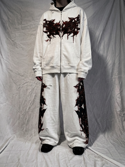 Bloodbound Zip Hoodie – White