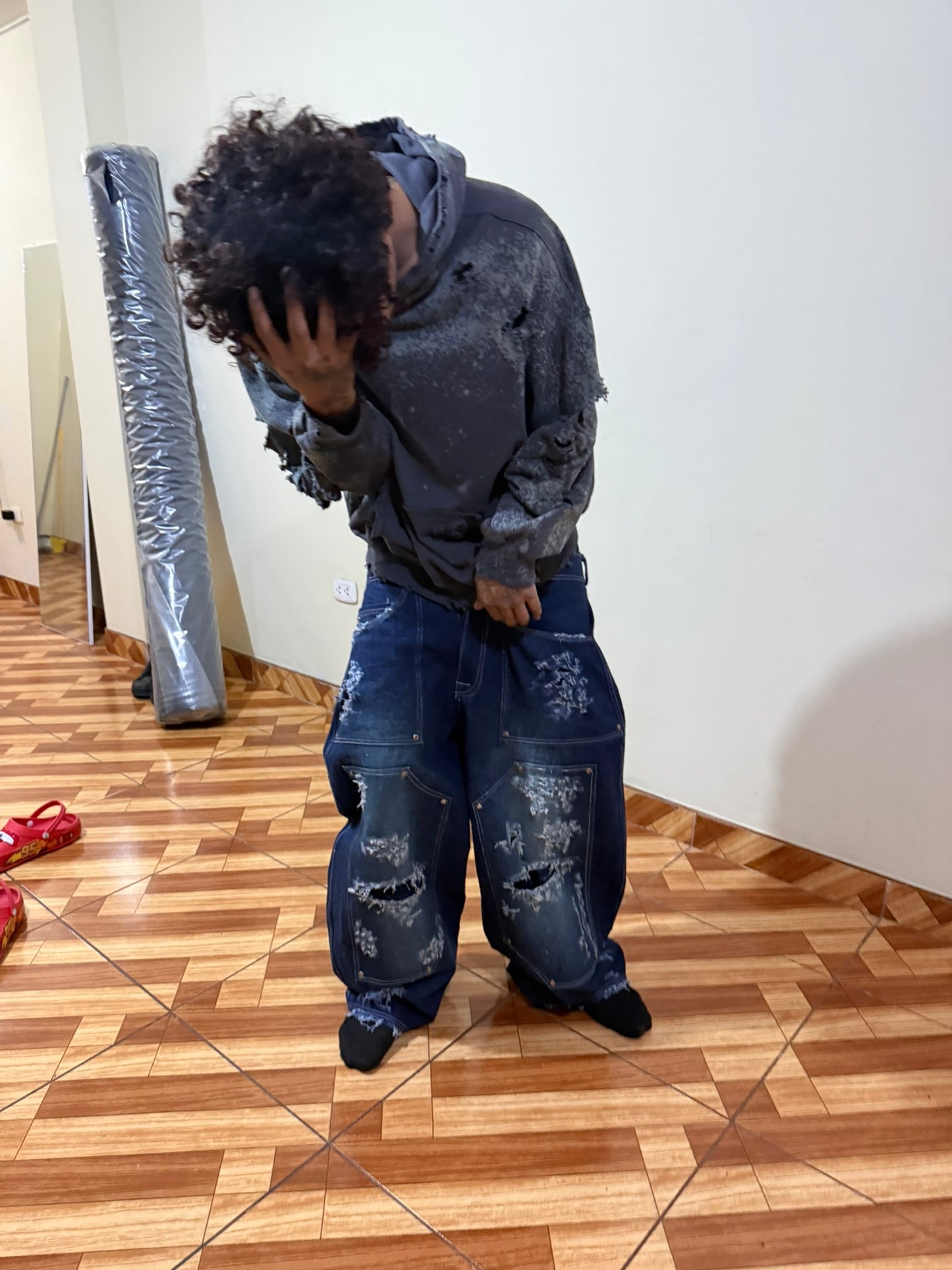 Hoodie Distresse Washed