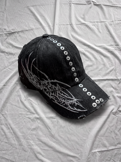 Distresse Cap Tribal Black