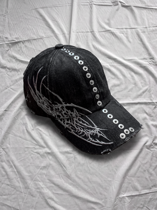 Distresse Cap Tribal Black
