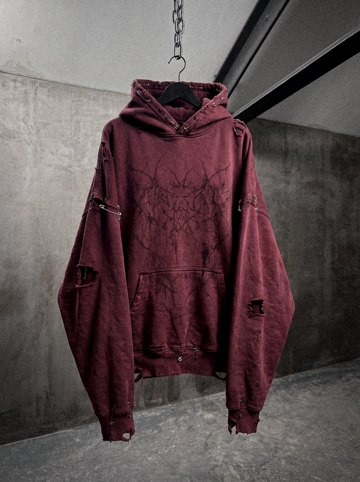 DISTRESSE WASHED HOODIE
