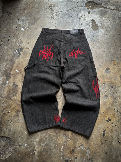 Carpenter Tribal Red Raw Denim