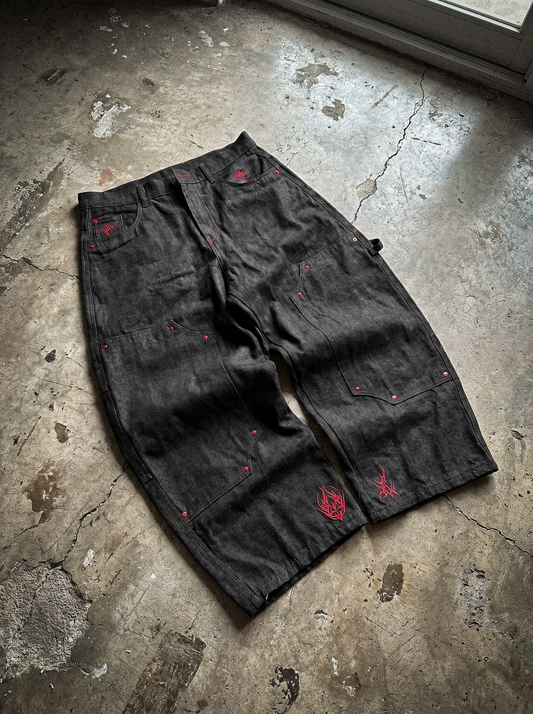 Carpenter Tribal Red Raw Denim