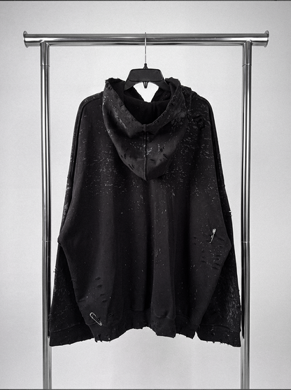 Hoodie Distresse Black