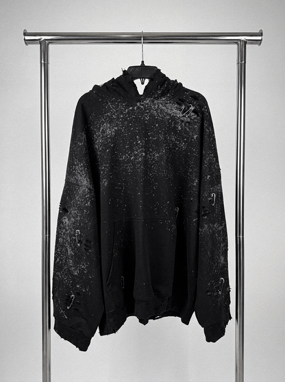 Hoodie Distresse Black