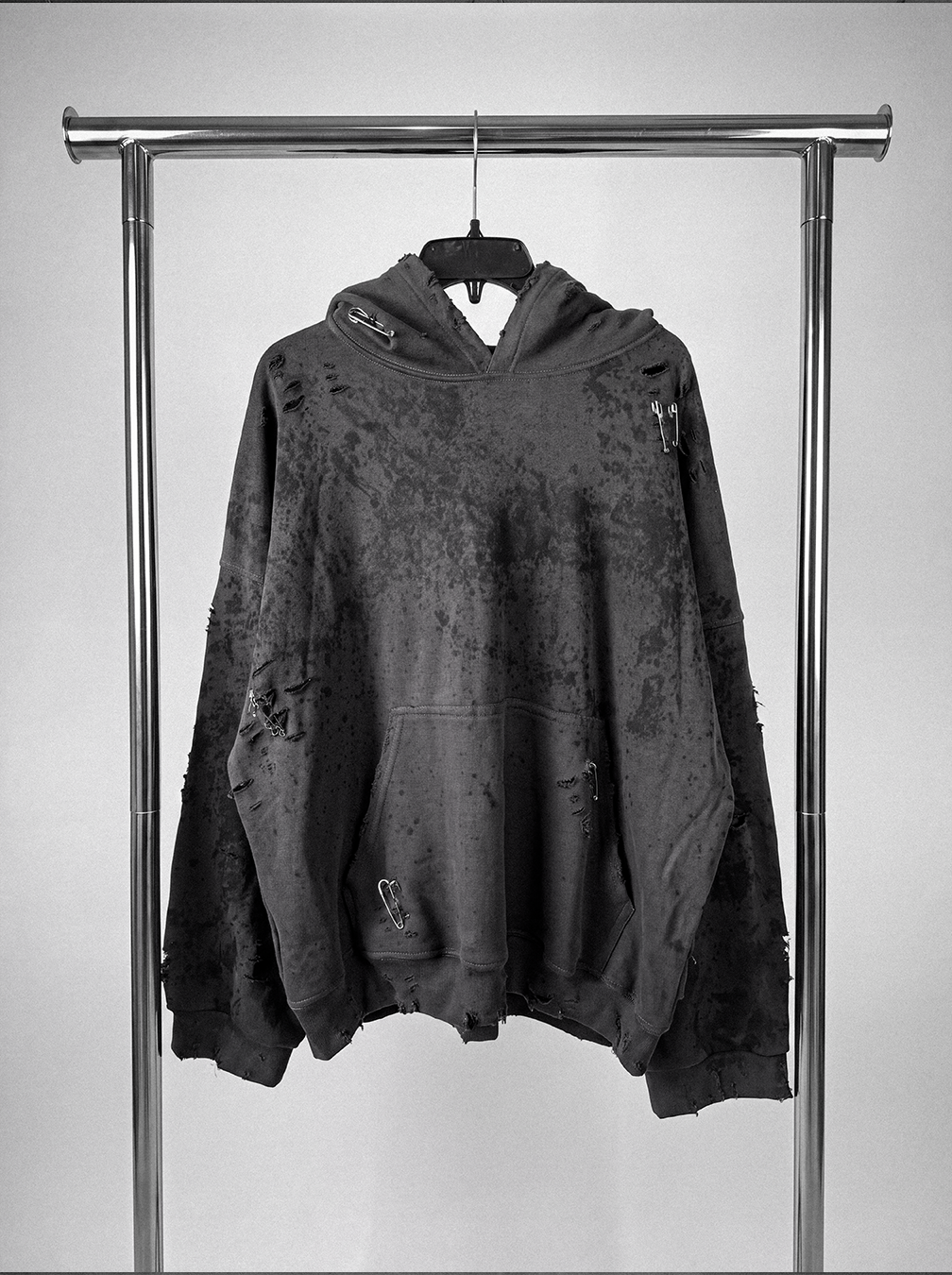 Hoodie Distresse Grey