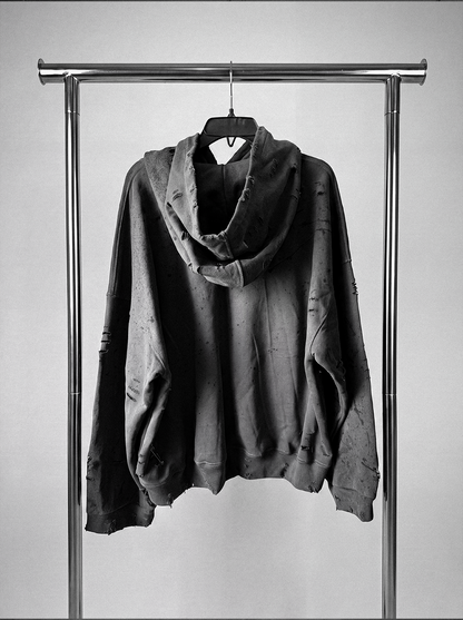 Hoodie Distresse Grey