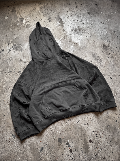 Hoodie Distresse Grey