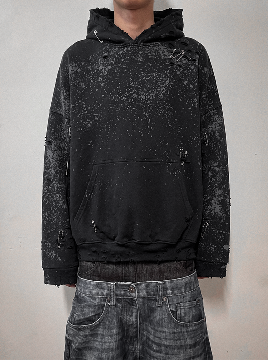 Hoodie Distresse Black